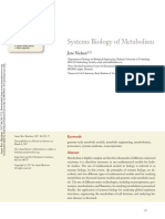 Systems Biology of Metabolism: Further