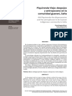 Piquerenda Viejo - Despojos y Antropoceno en La Comunidad Guarani, Salta