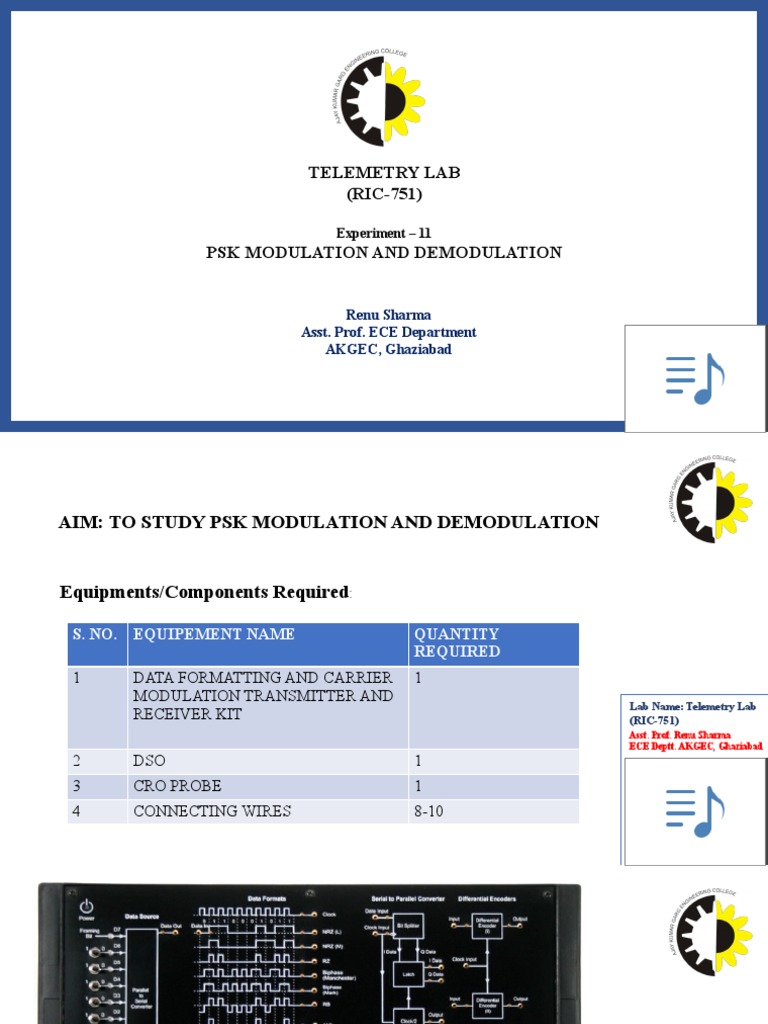 PSK Modulation and Demodulation Lab | PDF | Modulation | Electronic ...