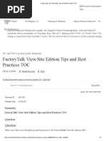 FactoryTalk View Site Edition Tips and Best Practices TOC