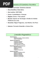 SPSS - Slides Estatística Descritiva