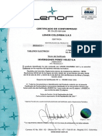 7007 2018 Certificado RETIE Tableros de Distribución