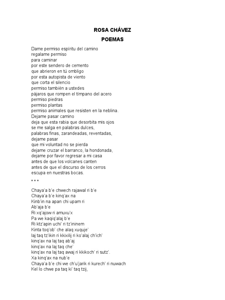 Poemas de Calixta Gabriel Xiquín | PDF | Poesía
