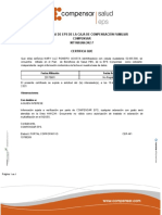 Certificacion - EPS Compensar - Mary Romero