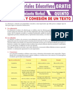 Coherencia y Cohesión de Un Texto Para Quinto Grado de Secundaria