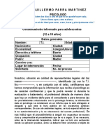 Consentimiento Informado para Adolescentes (12 A 18 Años)