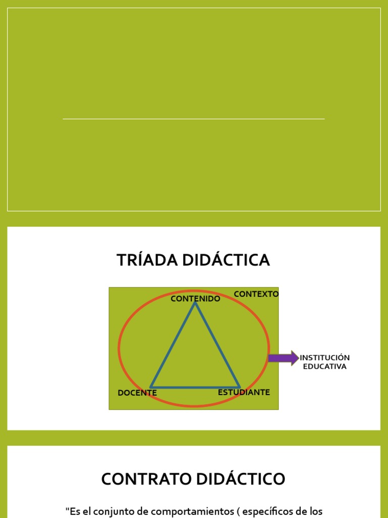 La Triada Didáctica en Educación | PDF