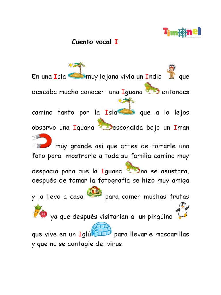 Cuento Vocales Pictogramas | PDF