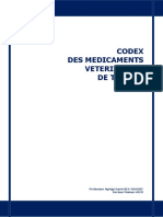 Codex Des Mc3a9dicaments Vc3a9tc3a9rinaires de Tunisie 2016