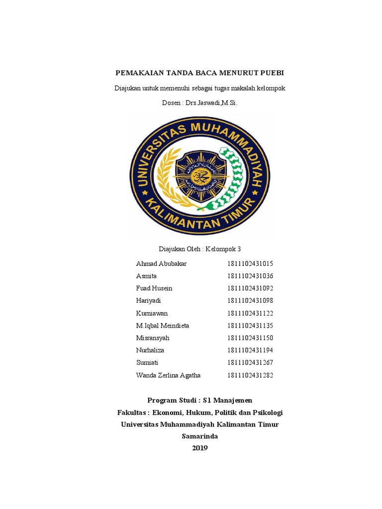 Panduan Pemakaian Tanda Baca PUEBI | PDF