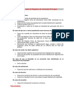 Registro Vivienda Principal Requisitos Menos