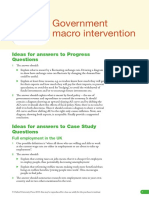 Government Macro Intervention: Ideas For Answers To Progress Questions