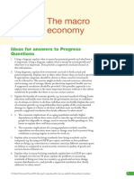 The Macro Economy: Ideas For Answers To Progress Questions