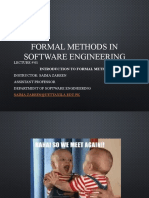 Formal Methods in Software Engineering: Lecture # 01