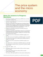 The Price System and The Micro Economy: Ideas For Answers To Progress Questions