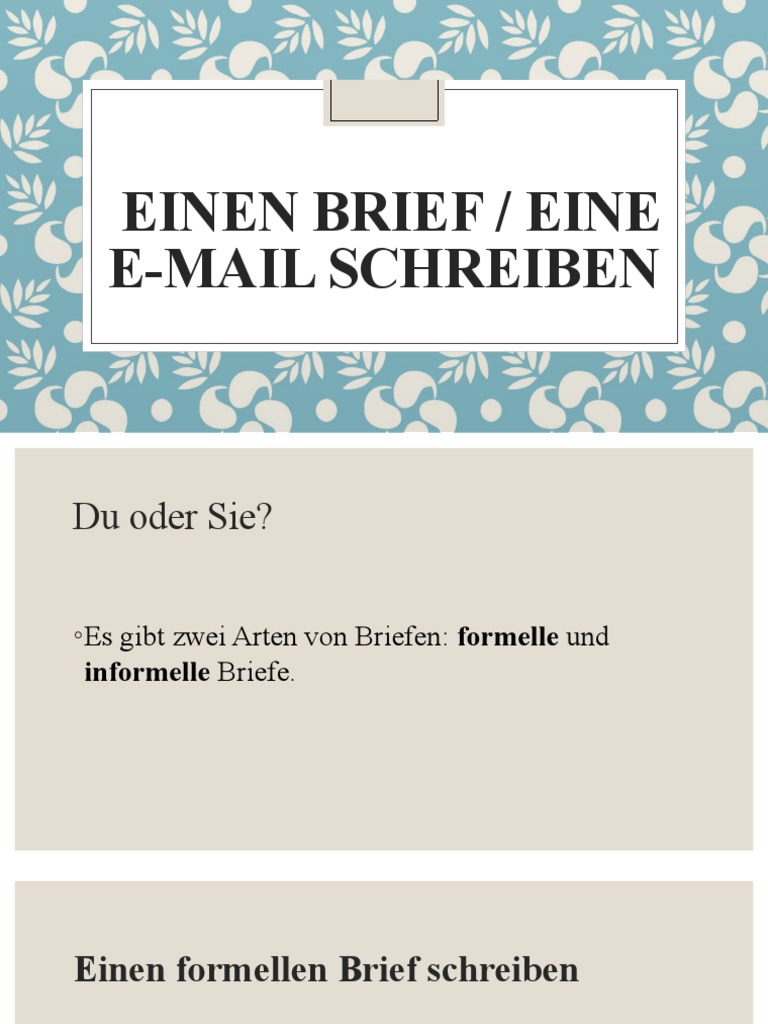 Briefe | PDF