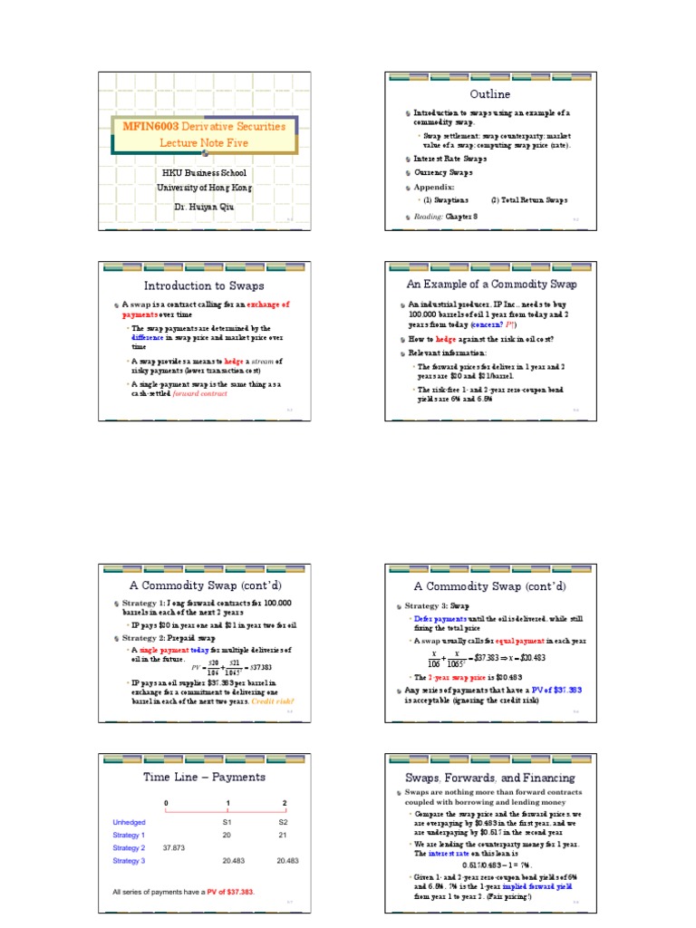 Introduction to Swaps and Strategies | PDF | Swap (Finance) | Currency Swap