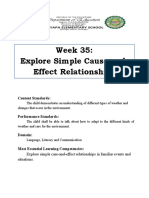 Week 35: Explore Simple Cause-and-Effect Relationships: Content Standards