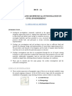 Geological and Geophysical Investigation in Civil Engineering