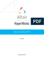 Altair AcuSolve 2019.1 Tutorial Manual