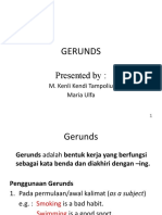 Gerunds: Presented by