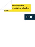 3 Strategije I 13 Taktika Za Uspešan Menadžment Prihoda U Hotelu