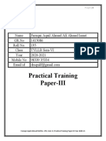 Practical Training Paper-III Affidavit