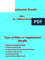 Supplemental benefits and beneficiaries