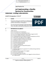 Establishing and Implementing A Quality Management System For Construction Materials Testing Laboratories