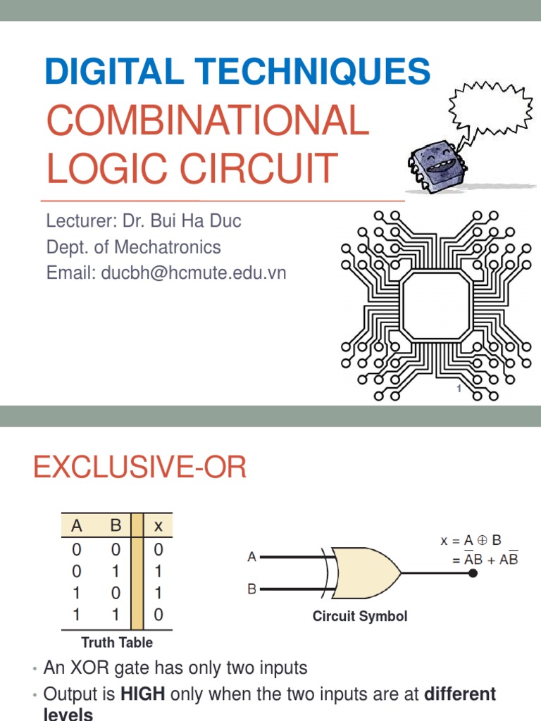 Digital Techniques Combinational Logic Circuit PDF Logic Gate