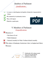 V. Members of Parliment: Qualifications