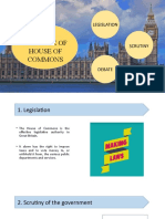 The Role of House of Commons: Legislation