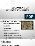 Development of Science in Africa