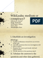 Wikileaks Medium or Conspiracy?: Ballesteros, Nichole Braga, Henni Rae Del Rosario, Christa Dizon, Sam Mansilungan, Bren