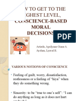 How To Get To The Highest Level,: Conscience-Based Moral Decisions