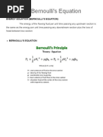 Bernoulli's Equation