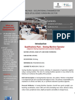 Qualifications Pack - Occupational Standards For Apparel Made-Ups & Home Furnishing Sector