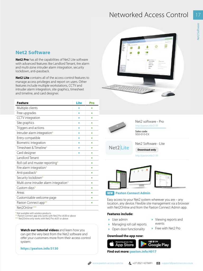 Networked Access Control: Net2 Software | Download Free PDF | Access ...