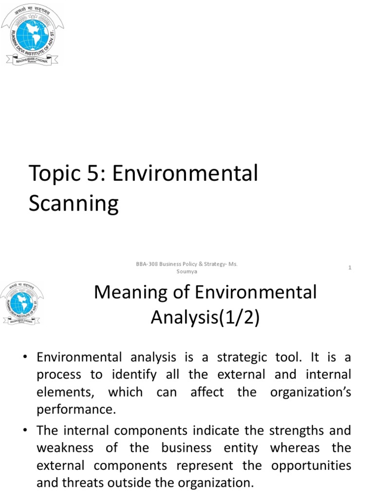 5 Environmental Analysis and Environmental Scanning | PDF | Business ...