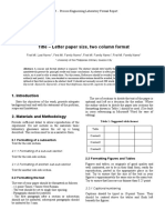 ChemE 135 Formal Report Template