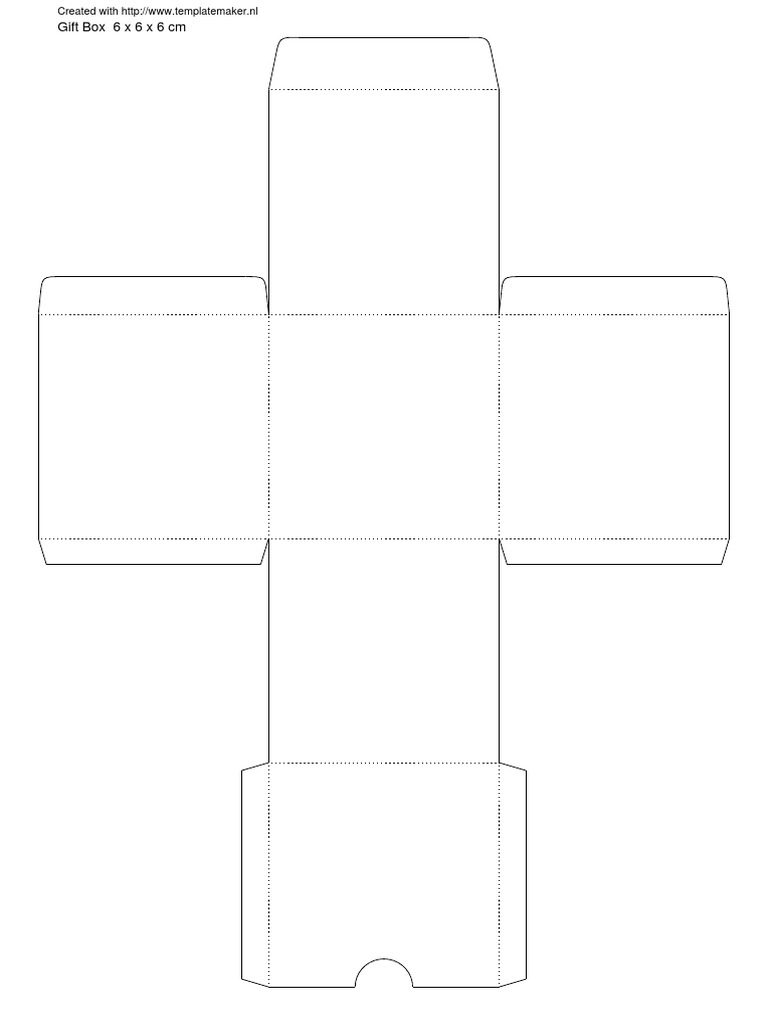 Template Giftbox 6 X 6 X 6 CM | PDF