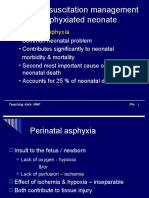 Post - Resuscitation Management of An Asphyxiated Neonate: Perinatal Asphyxia