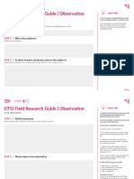 DTO Field Research Guide - Observation: - What Do You Need To Know?
