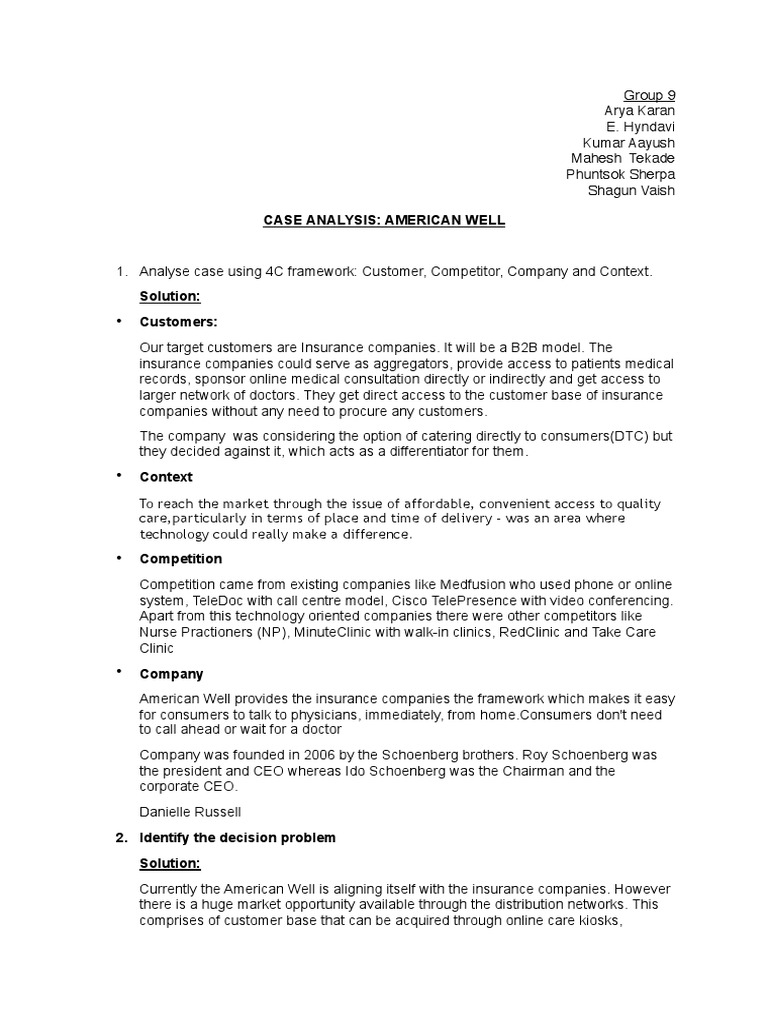 American Well's B2B Strategy | PDF | Pharmacy | Health Care