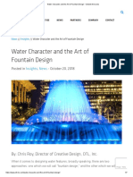 Water Character and The Art of Fountain Design - Outside The Lines