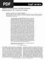 Balance of carbohydrate and lipid utilization during exercise the cossover concept