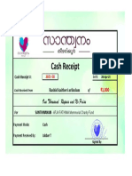 Cash Receipt: One Thousand Rupees and No Paise