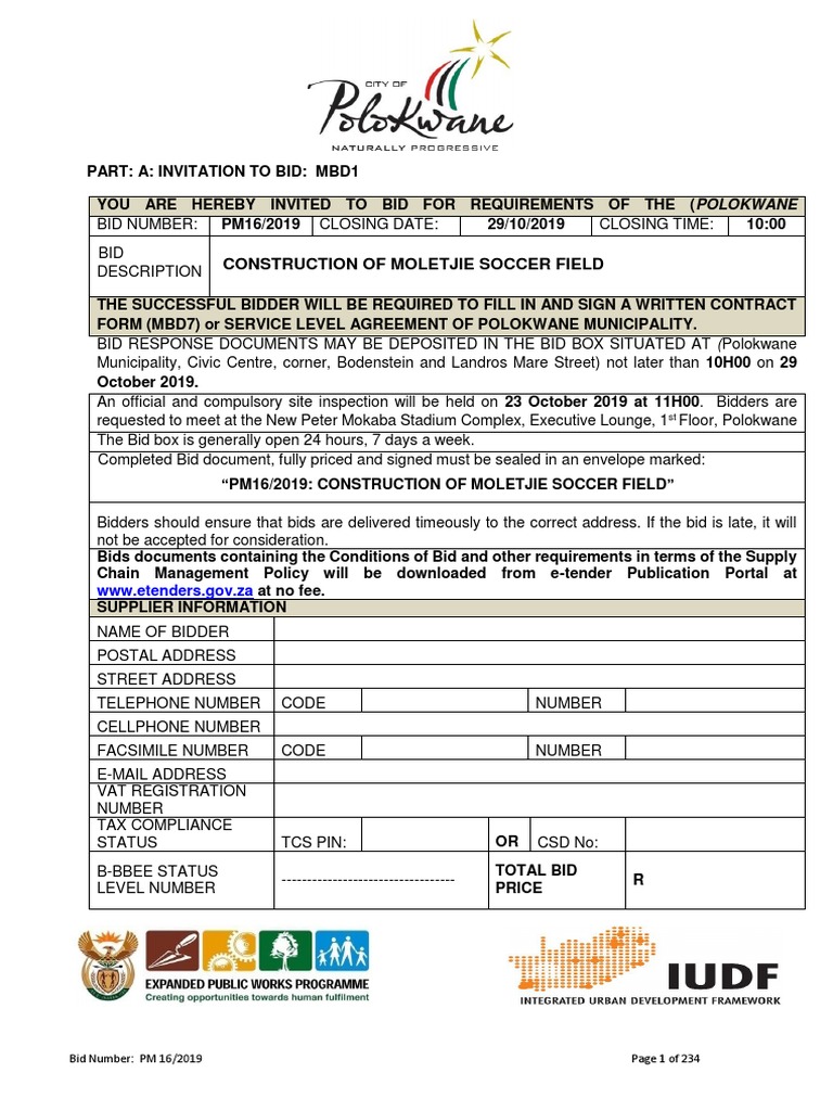 PM16 2019 Moletjie Soccer Field 1 (Gada Unit Price) PDF Indemnity