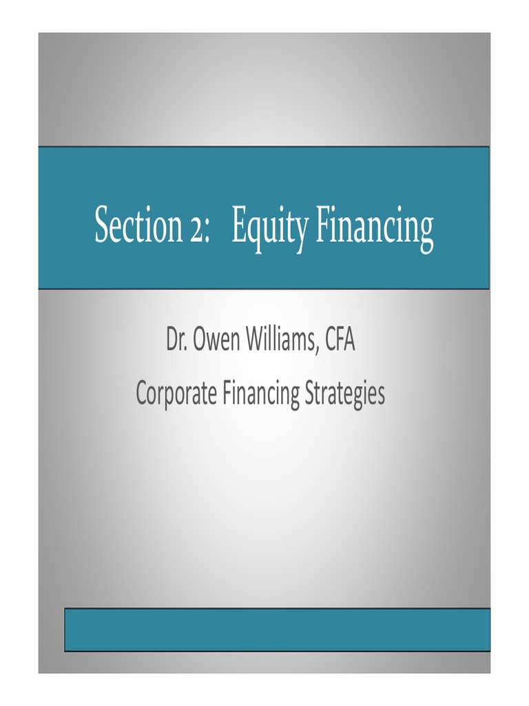 CFS Stock and Equity Financing Insights | PDF | Preferred Stock | Stocks