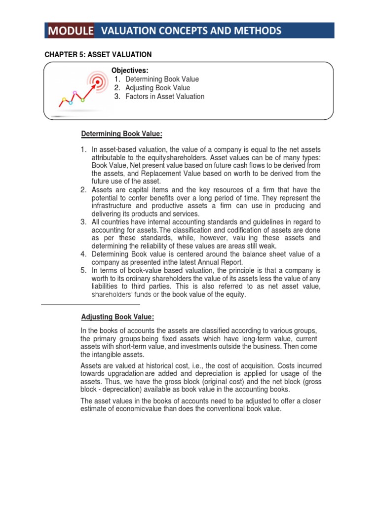 Asset Valuation Concepts and Methods | PDF | Book Value | Valuation ...